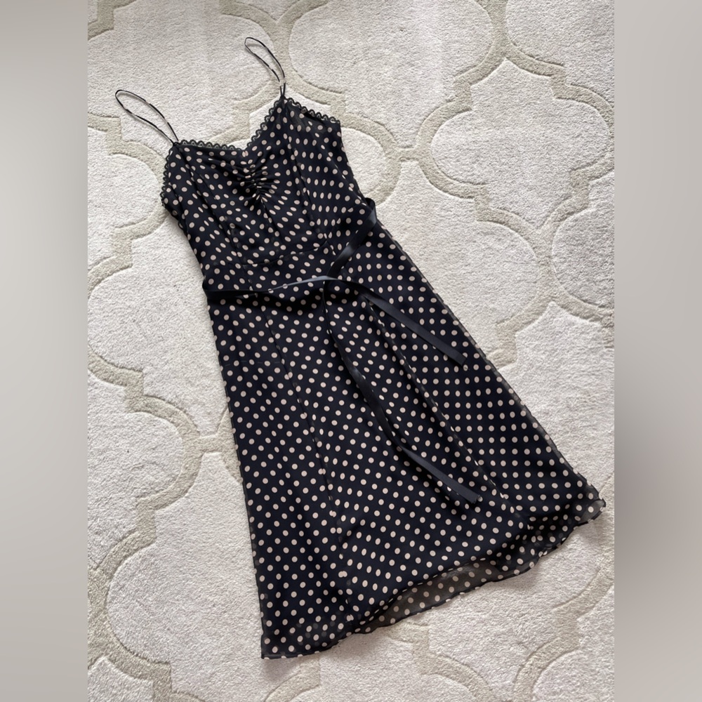 Neo Vintage silk polka dot summer dress